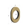 Kit piastrina 4300 62x82x6 c/foro Ø46 mm in ottone bronzato OB